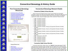 Tablet Screenshot of connecticutgenealogysearch.com